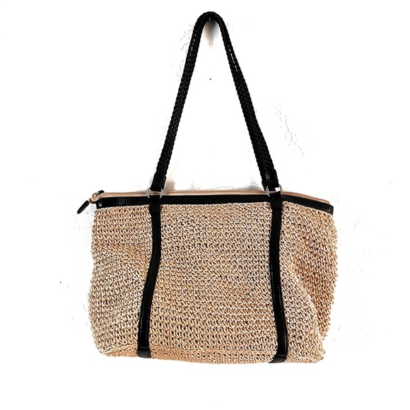 Brighton Women's Tote with Black Trim | Floral Lining Summer Purse - Picture 2 of 8